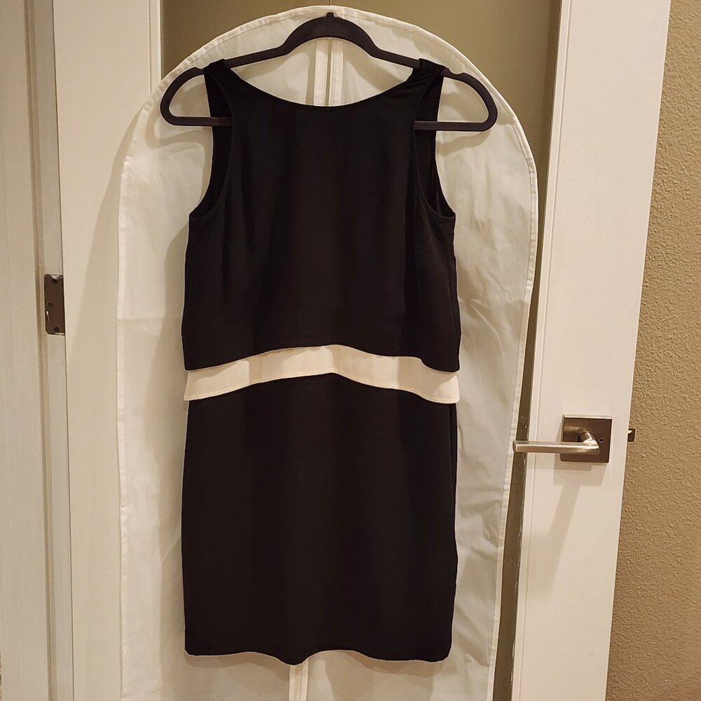 Excellent!!| US SZ 0| Banana Republic: Black&White Sleeveless Pleated A-line Dre